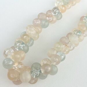 Vintage Lucite Balls Clear and Frosted Pastel Blue Blue and Pink 12mm 16” Long